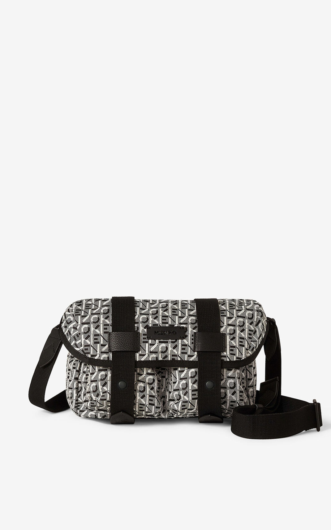 Pochete Kenzo Courier jacquard Masculino - Cinzentas | 349NDFCJG